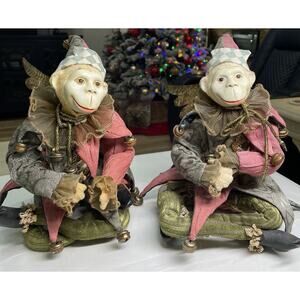 Vintage Court Jester Flying Monkeys as in the Wizard of Oz Set of 2. RARE SET